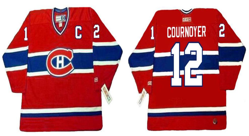 2019 Men Montreal Canadiens #12 Cournoyer Red CCM NHL jerseys->montreal canadiens->NHL Jersey